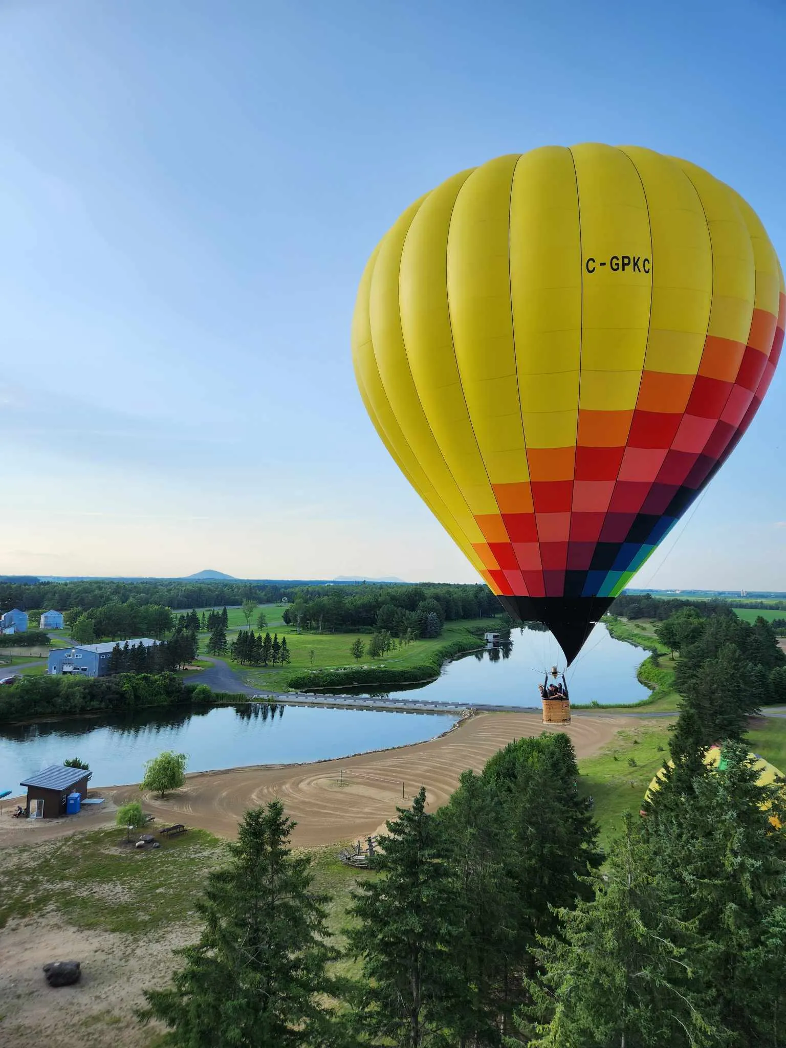 Décollage de notre montgolfière