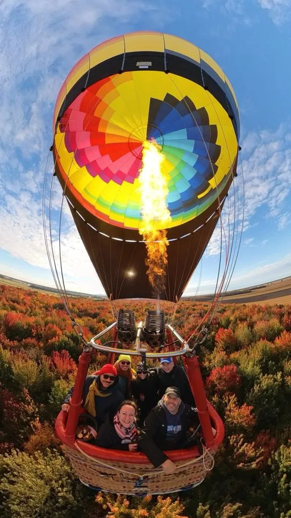 On voit les couleurs d'automne